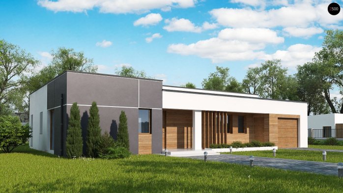 Проект дома Ux102 GP - 1 Одноэтажные дома в Украине
