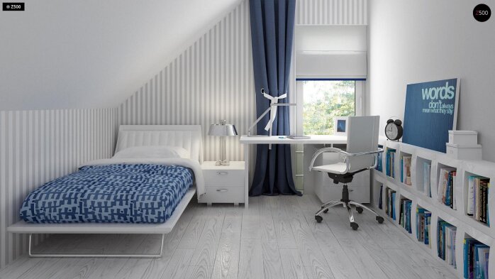 Проєкт будинку U211 S - З мансардним поверхом дома в Україні