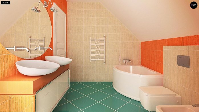 Проєкт будинку U162 GLv2 - З мансардним поверхом дома в Україні