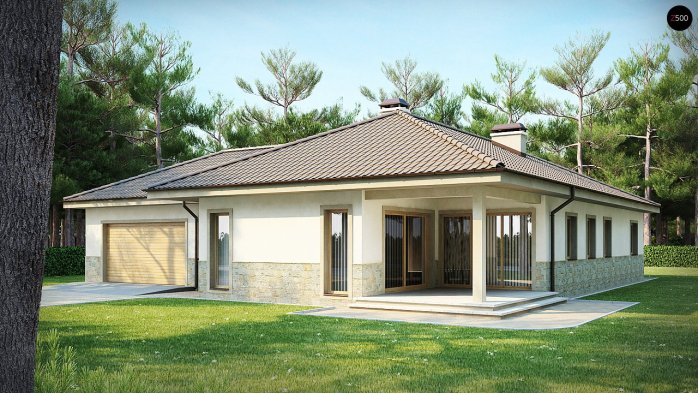 Проєкт будинку U80 - Одноповерхові дома в Україні