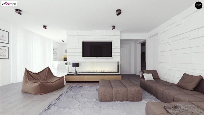 Проект дома Ux55 - 5 Двухэтажные дома в Украине