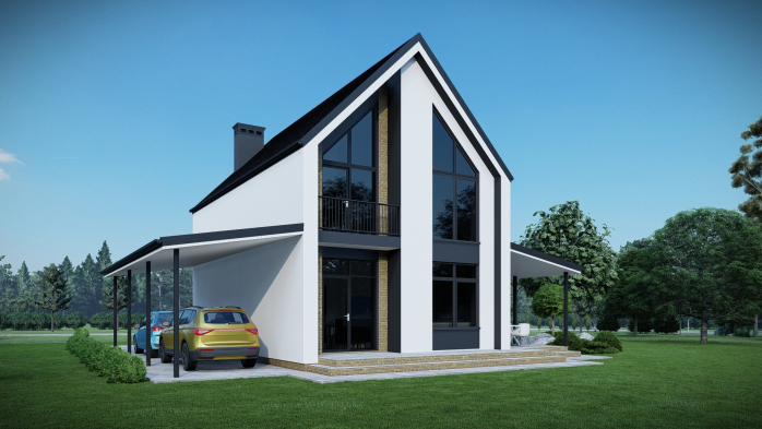 Проєкт будинку DBT 633-2 - Двоповерхові дома в Україні