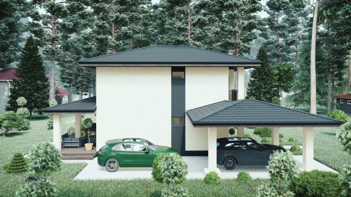 Проект дома DBT 289 - 3 Двухэтажные дома в Украине