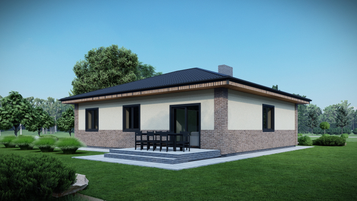 Проект дома DBT 669 - 4 Одноэтажные дома в Украине