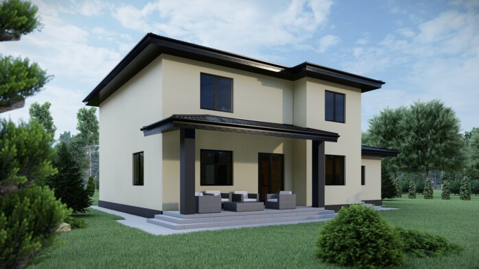 Проект дома DBT 476 - 6 Двухэтажные дома в Украине