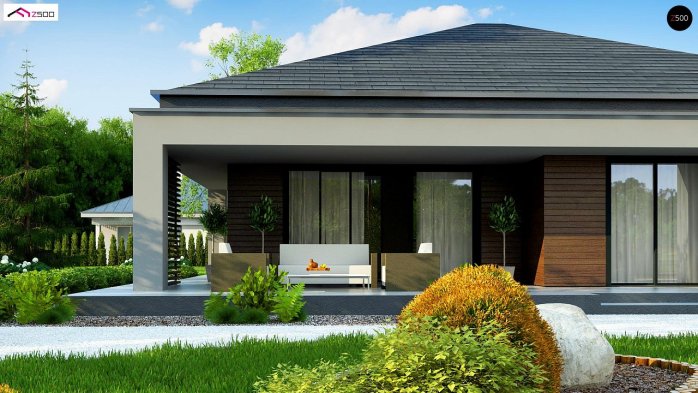 Проект дома U377 B - 1 Одноэтажные дома в Украине