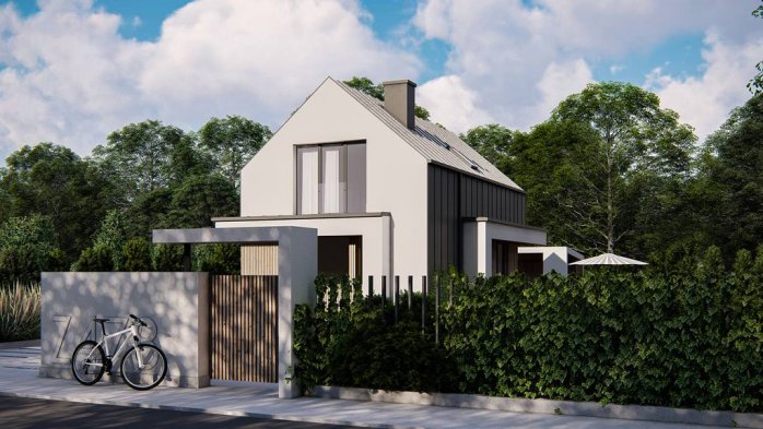 Проєкт будинку U478 PK - З мансардним поверхом дома в Україні