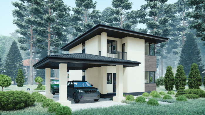 Проект дома DBT 289 - 5 Двухэтажные дома в Украине