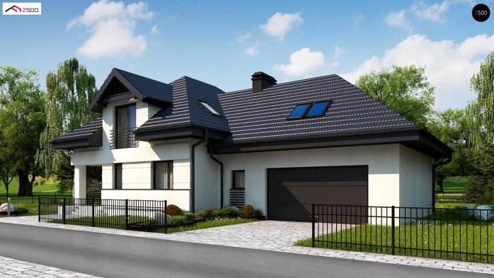 Проєкт будинку U284 GP2 - З мансардним поверхом дома в Україні