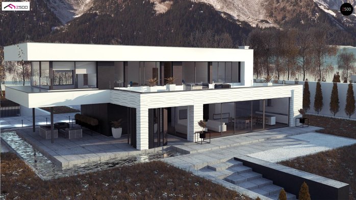 Проект дома Ux154 - 5 Двухэтажные дома в Украине