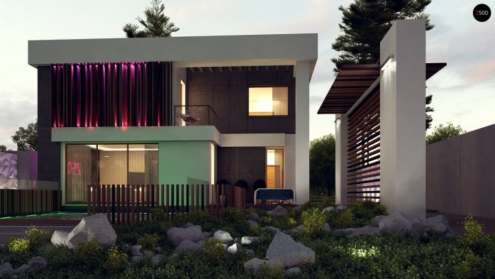 Проєкт будинку Ux124 - Двоповерхові дома в Україні