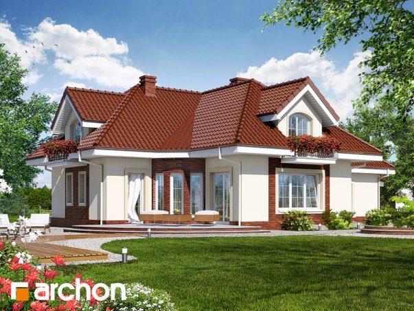 Проект дома Дом в алоэ 3 вер.2 - 2 С мансардным этажом дома в Украине