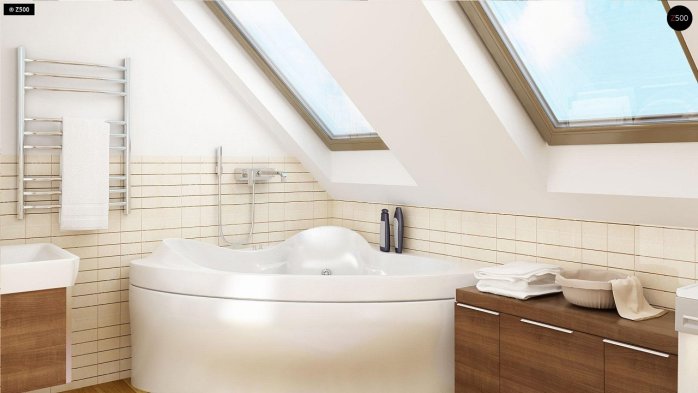 Проєкт будинку U302 - З мансардним поверхом дома в Україні