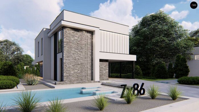 Проект дома Ux86 - 1 Двухэтажные дома в Украине