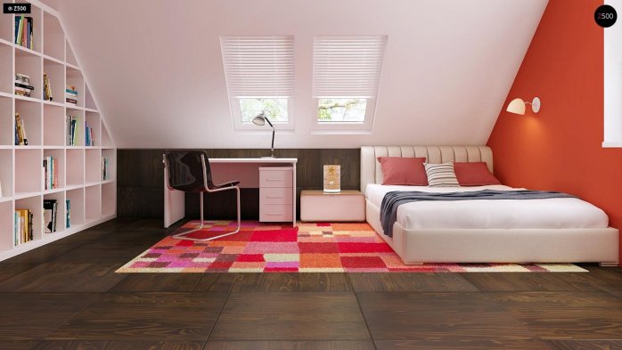 Проєкт будинку U66 - З мансардним поверхом дома в Україні