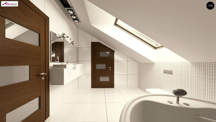 Проект дома U316 p - 12 С мансардным этажом дома в Украине