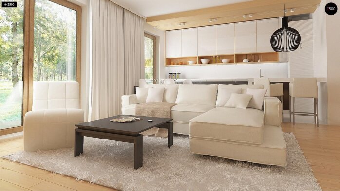 Проєкт будинку U38 D GP - З мансардним поверхом дома в Україні