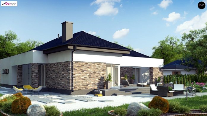 Проєкт будинку U277 - Одноповерхові дома в Україні