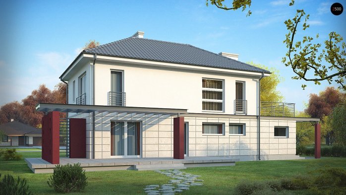 Проект дома Ux6 - 4 Двухэтажные дома в Украине