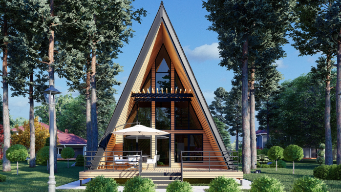 Проект дома DBT 460 - 4 С мансардным этажом дома в Украине