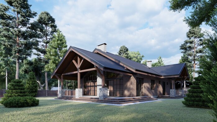 Проект дома DBT 177 - 1 Одноэтажные дома в Украине