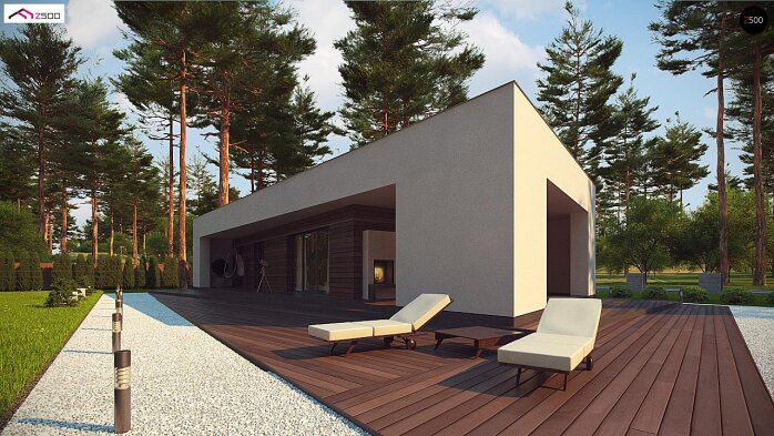 Проєкт будинку Ux80 - Одноповерхові дома в Україні