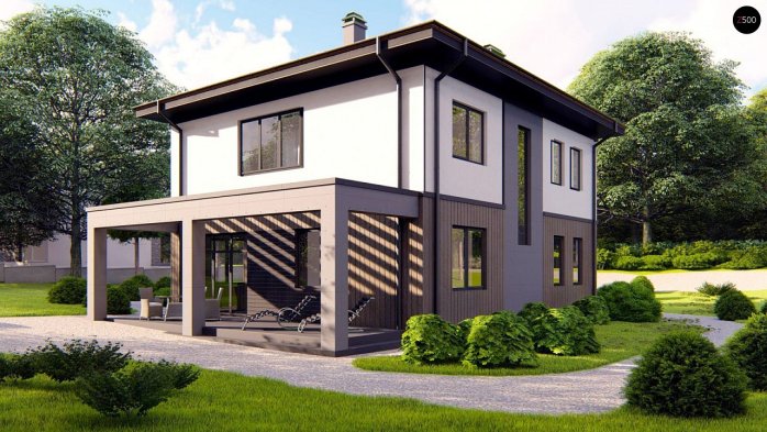 Проект дома Uu9 - 3 Двухэтажные дома в Украине