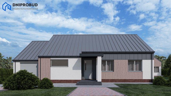 Проект дома Db 22 - 3 Одноэтажные дома в Украине