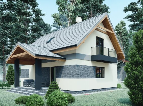 Проект будинку з мансардою DBT 286