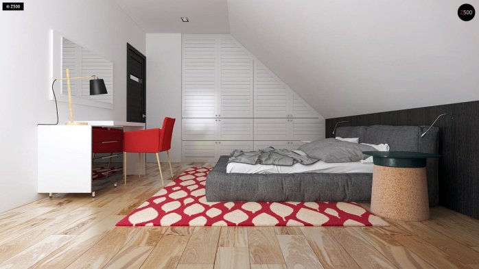 Проект дома U89 - 10 С мансардным этажом дома в Украине