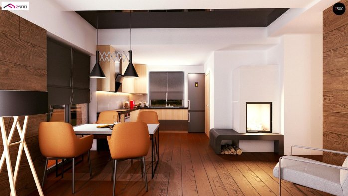 Проект дома U316 p - 8 С мансардным этажом дома в Украине