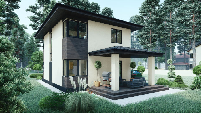 Проект дома DBT 289 - 7 Двухэтажные дома в Украине