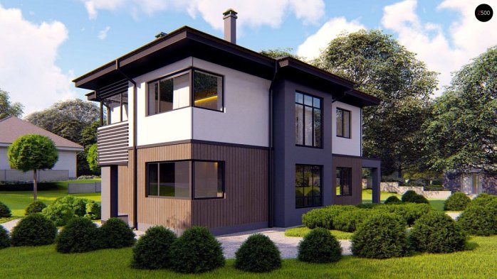 Проект дома Uu9 - 2 Двухэтажные дома в Украине