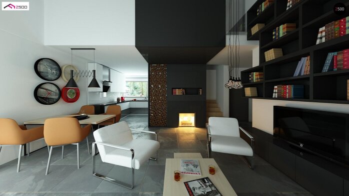 Проект дома U122 - 5 С мансардным этажом дома в Украине