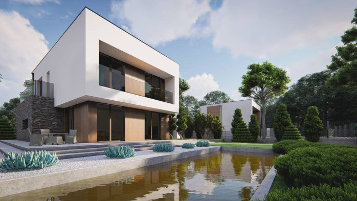 Проєкт будинку Ux215 - Двоповерхові дома в Україні