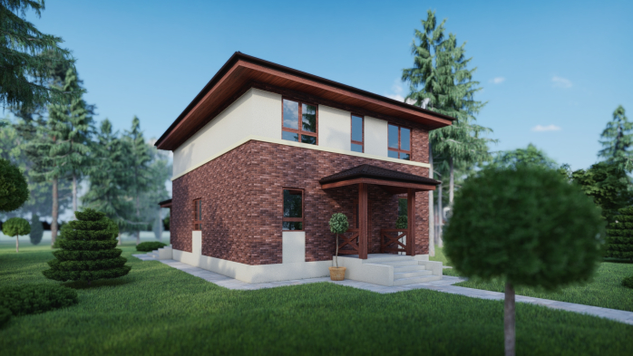 Проект дома DBT 209 - 1 Двухэтажные дома в Украине