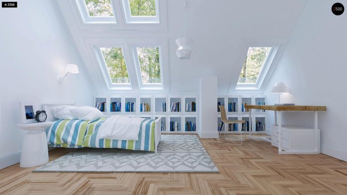 Проект дома U226 - 11 С мансардным этажом дома в Украине