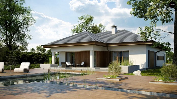 Проект дома U289 - 6 Одноэтажные дома в Украине