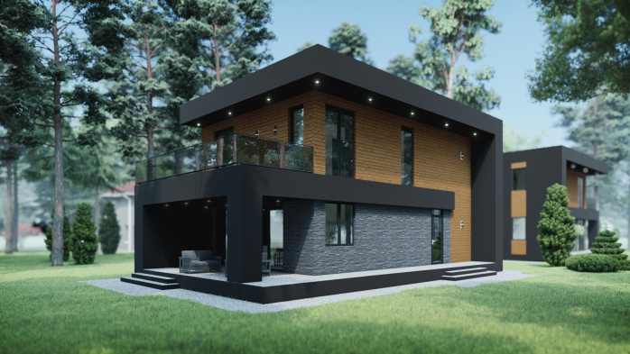 Проект дома DBT 210 - 1 Двухэтажные дома в Украине