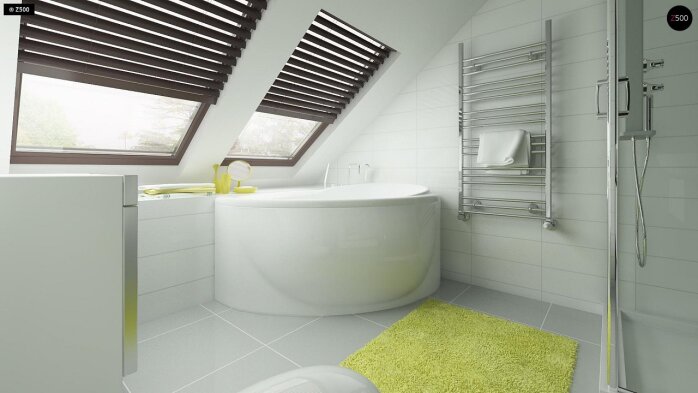 Проект дома U101 L h+ - 15 С мансардным этажом дома в Украине