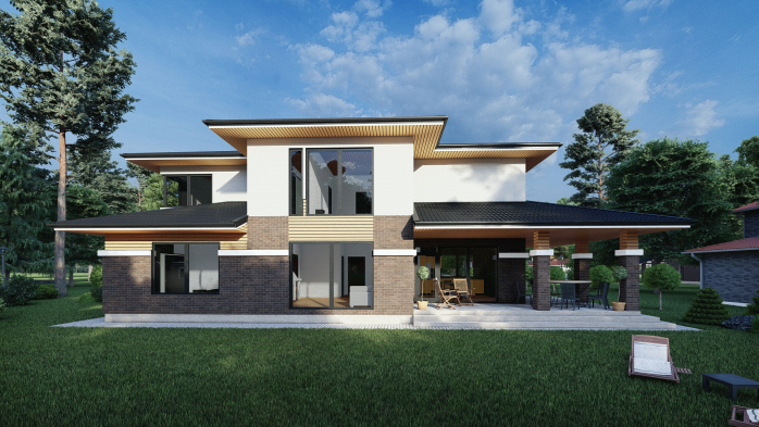 Проєкт будинку DBT 380 - Двоповерхові дома в Україні