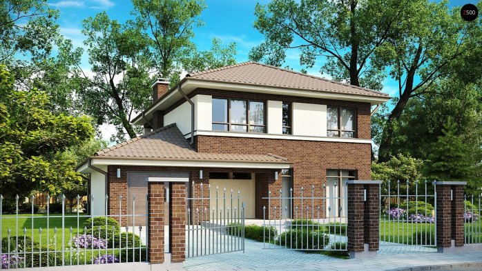 Проєкт будинку Ux24 - Двоповерхові дома в Україні