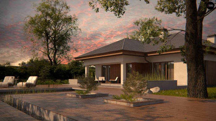 Проект дома U289 - 8 Одноэтажные дома в Украине