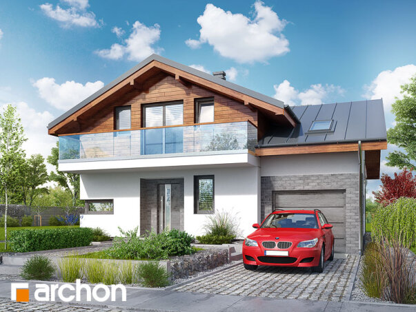 Проект дома Дом в буддлеях вер.3 - 1 С мансардным этажом дома в Украине