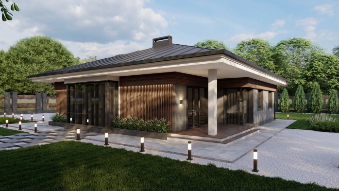 Проект дома DB 39 - 4 Одноэтажные дома в Украине