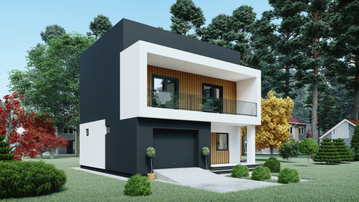 Проєкт будинку DBT 260 - Двоповерхові дома в Україні