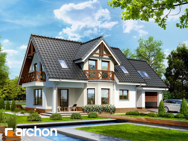 Проект дома Дом в клюкве 2 вер.2 - 1 С мансардным этажом дома в Украине