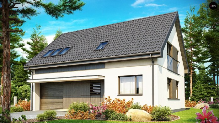 Проект дома U183 - 2 С мансардным этажом дома в Украине