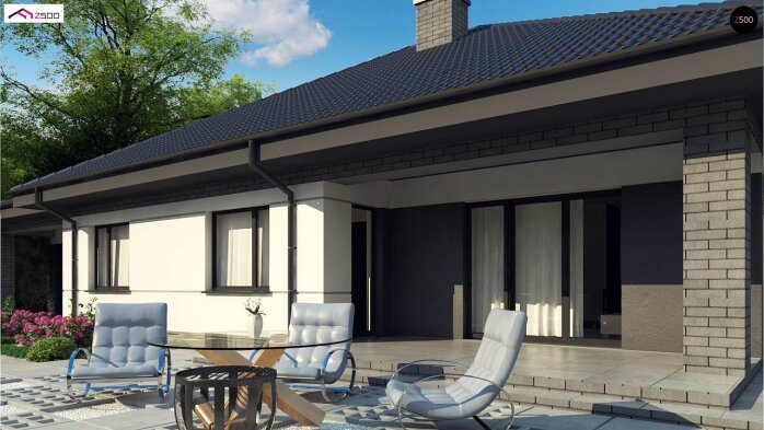 Проект дома U86 A - 4 Одноэтажные дома в Украине