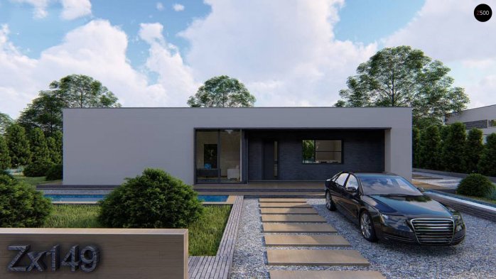 Проект дома Ux149 - 6 Одноэтажные дома в Украине